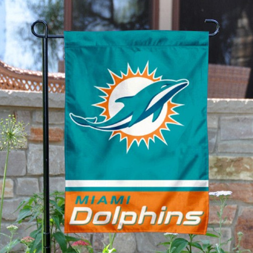 Miami Dolphins Double-Sided Garden Flag 001 (Pls Check Description For Details)